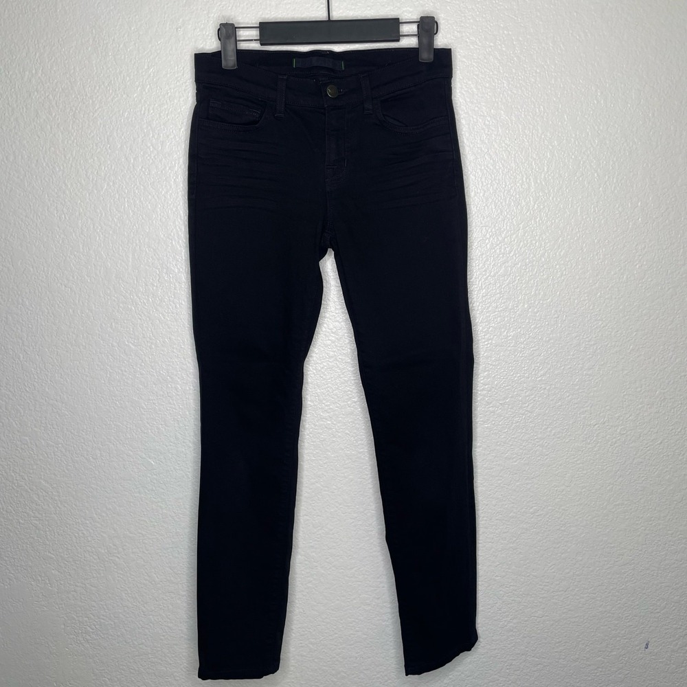 J Brand Skinny Leg Jeans Shadow Black Mid Rise Denim Style 811C073 Womens 25